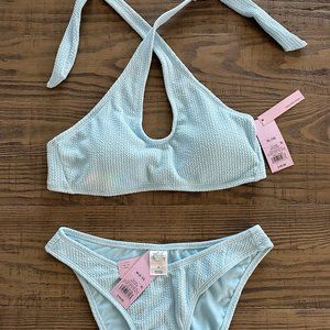 Wild Fable Cross Front Light Blue Bikini Set